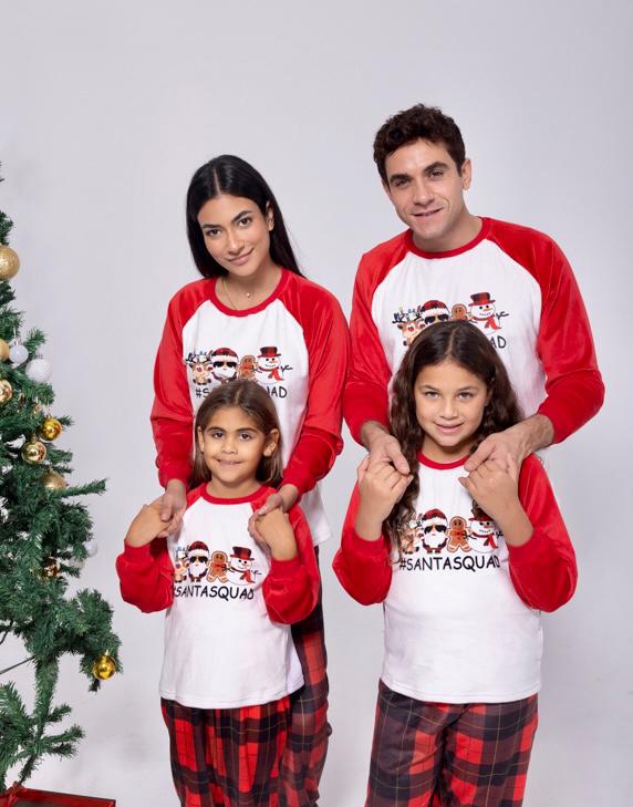 Unisex Adults Santa Squad Matching Family Fleece Pajamas